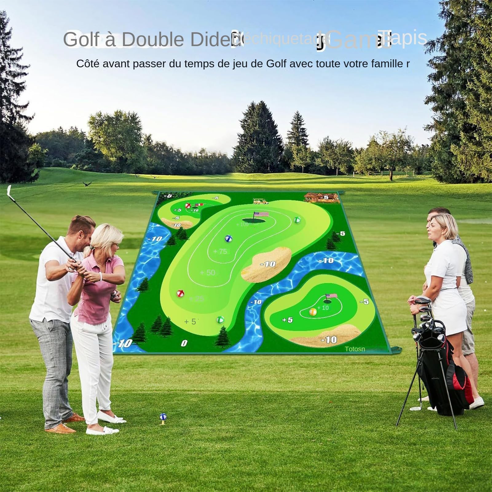 Golfschlagmatte, Sportausrüstung – realistischer Boden-Simulator – für drinnen und draußen, Haus, Garten, Büro, Garage, Hof