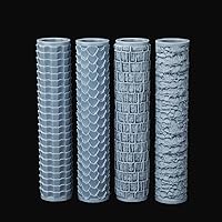 Vista 8 de Rodillo de Textura de Terreno RPG para Modelado de Espuma y Arcilla - Profesional para Paredes de Mazmorras, Conjuntos de Terreno DND, Edificios