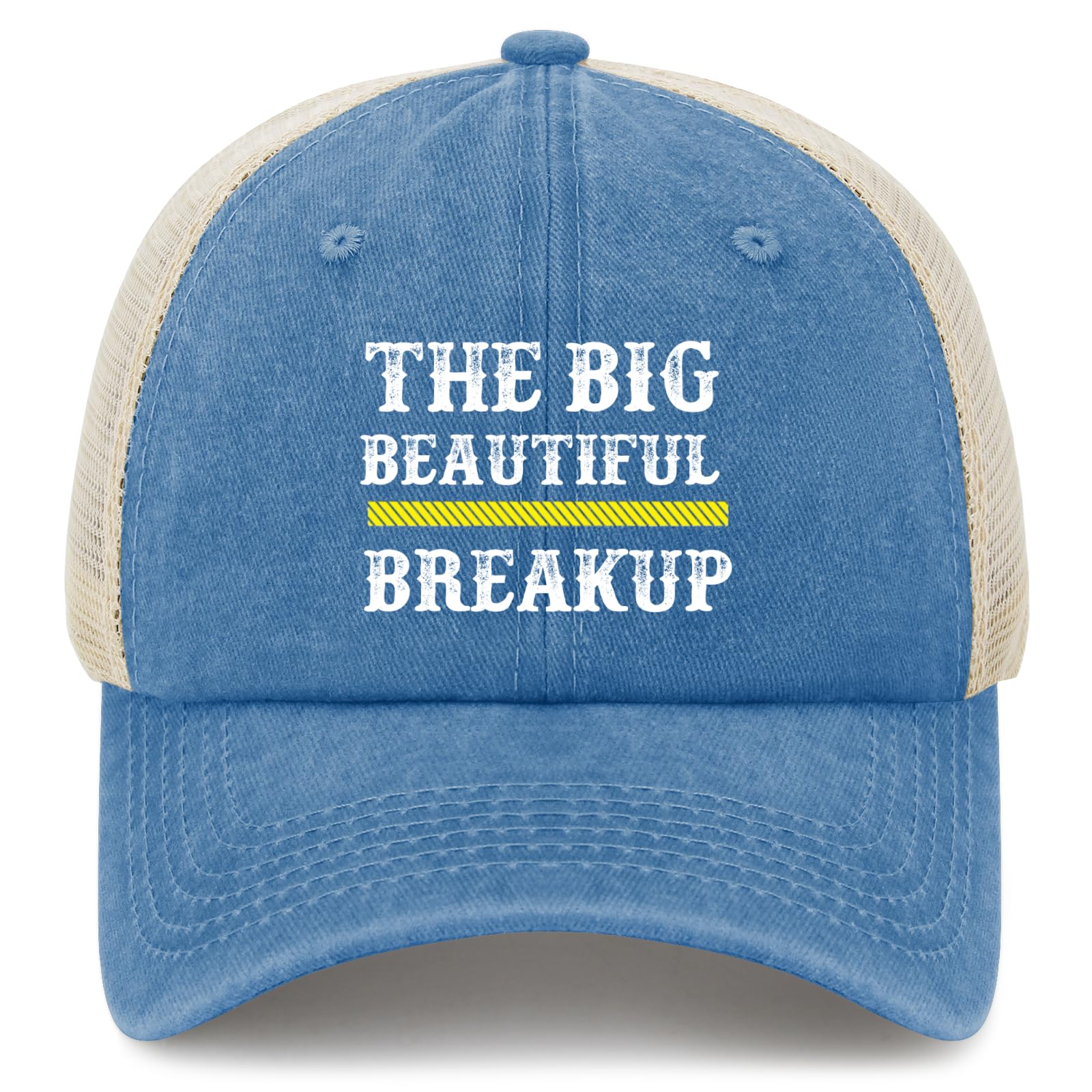 The Big Beautiful Breakup Golf Hat Cycling Cap for Women Lake Blue