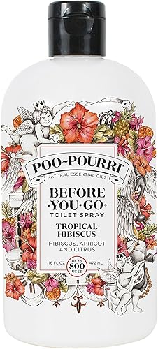 Poo-Pourri Before-You-Go - Botella de repuesto de espray para inodoro, 16 onzas, hibisco tropical