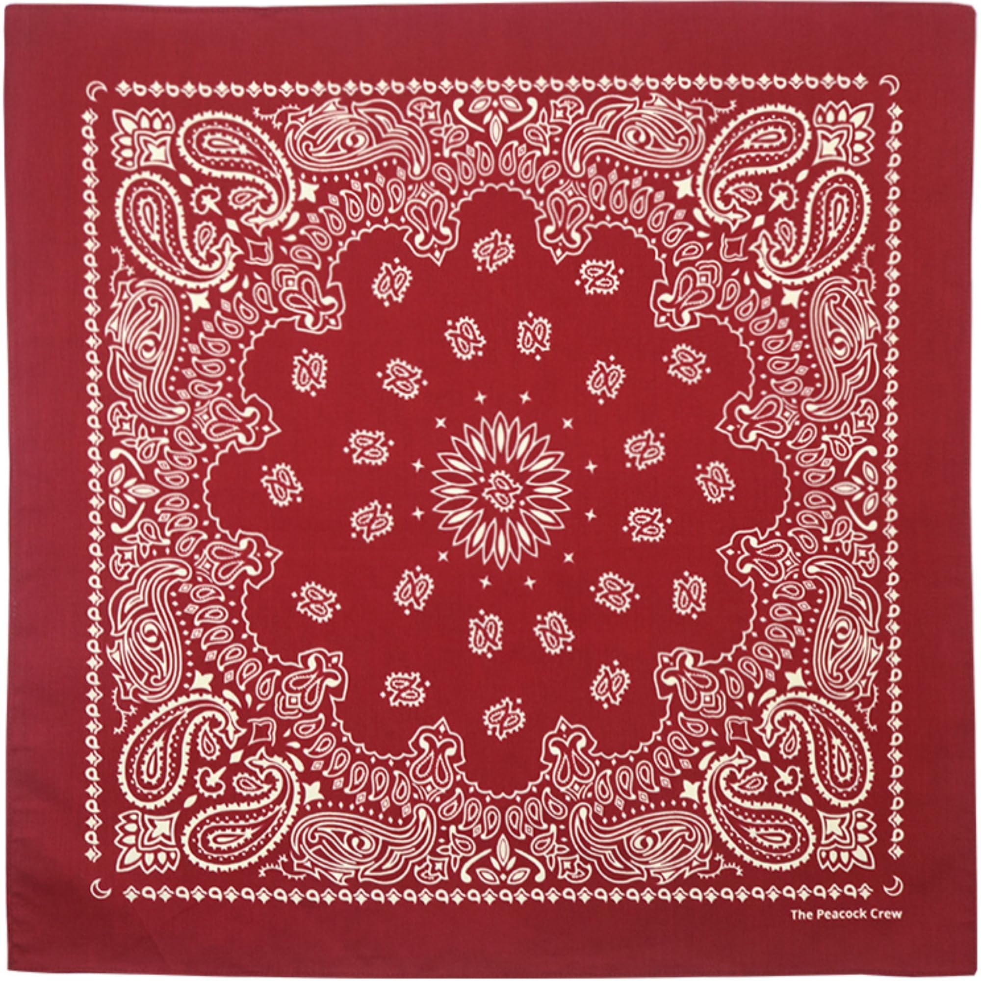 The Peacock Crew Premium Soft Cotton Designer Bandana for Men and Women 22x22 in