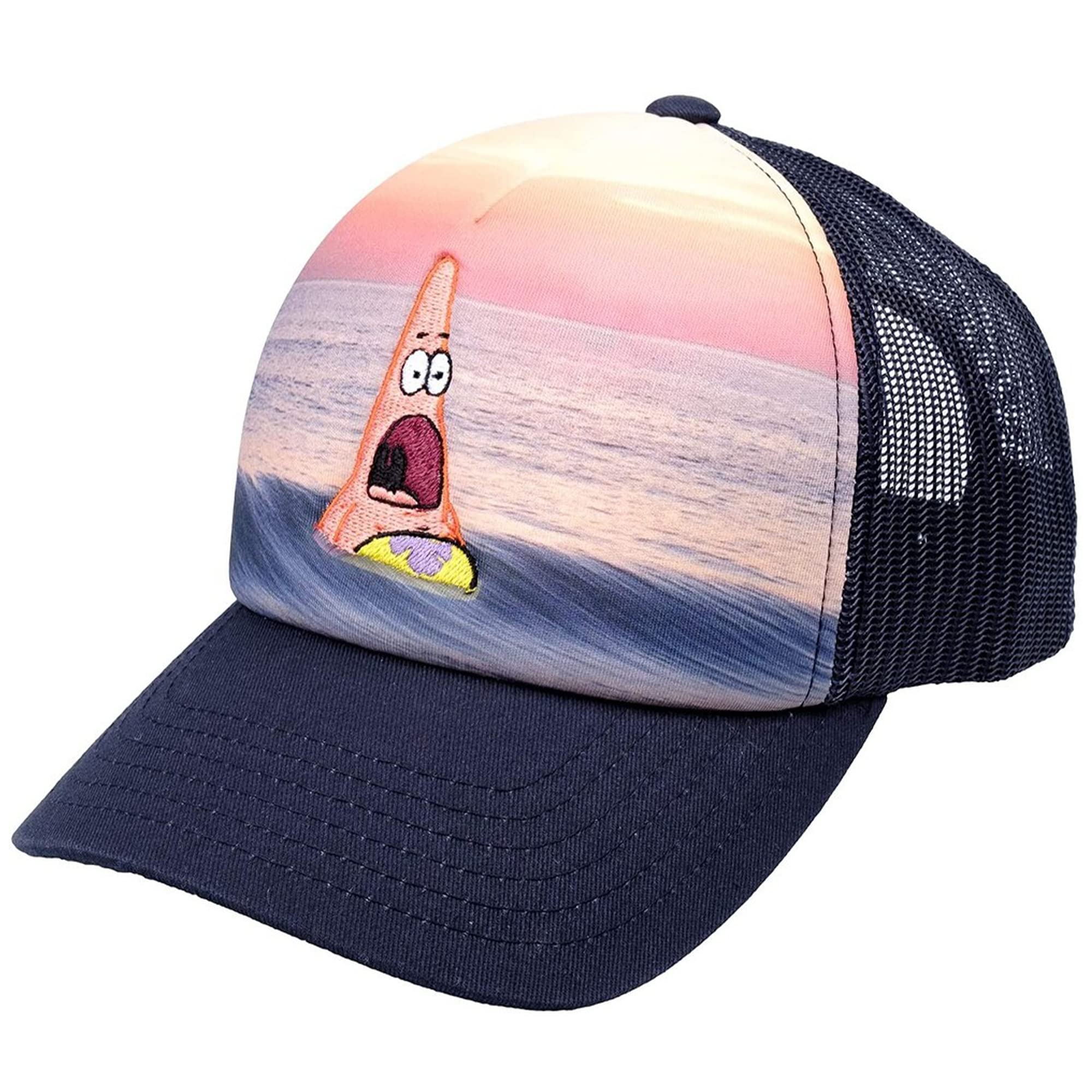 Concept One Unisex's Spongebob Squarepants Trucker Hat, Patrick Star Adjustable Snapback Baseball Cap, Navy, One Size (Pack of 6)