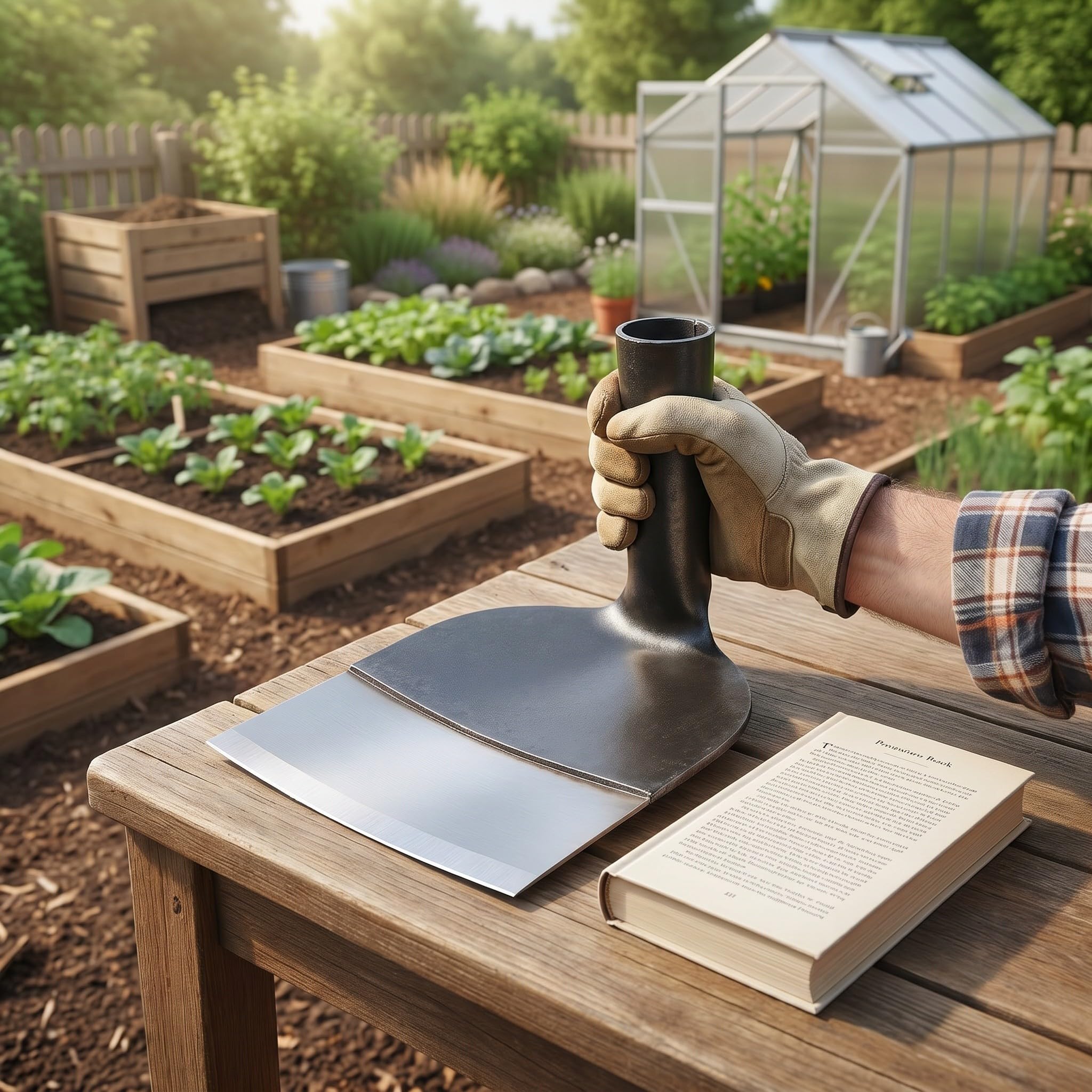 Pequeña Azada de Jardín de Acero Inoxidable Multiusos | Deshierbar y Jardinería, No se Deforma, Herramienta Resistente para Cultivar Hortalizas