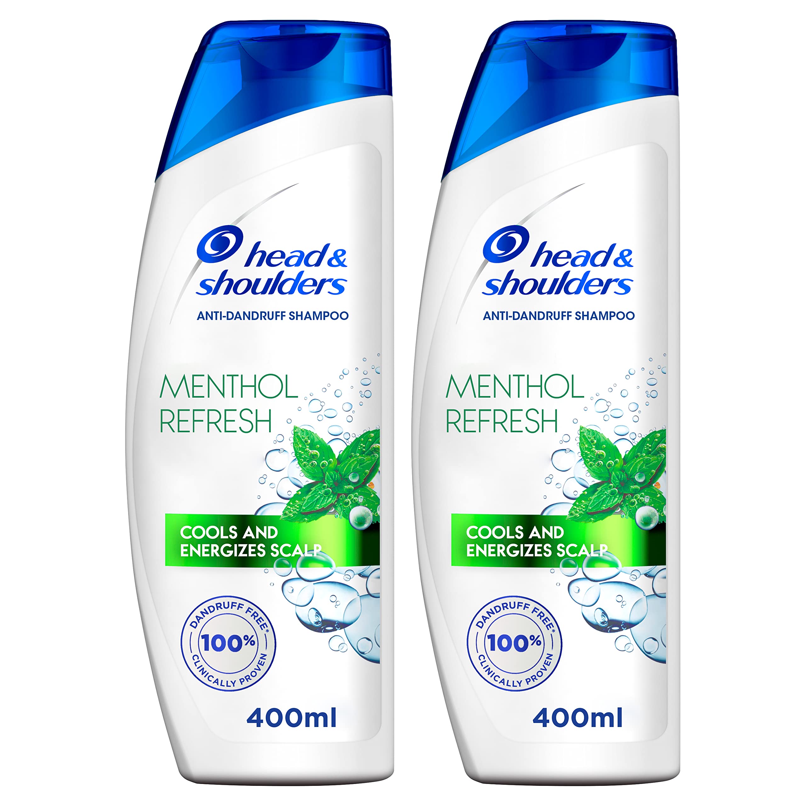 Head & Shoulders Anti-Dandruff Bundle, MaxFoam Daily Clean Shampoo 1L + Scalp Tonic Booster 145ml, Pack of 2 Menthol Fresh 400 ml (Dual Pack)