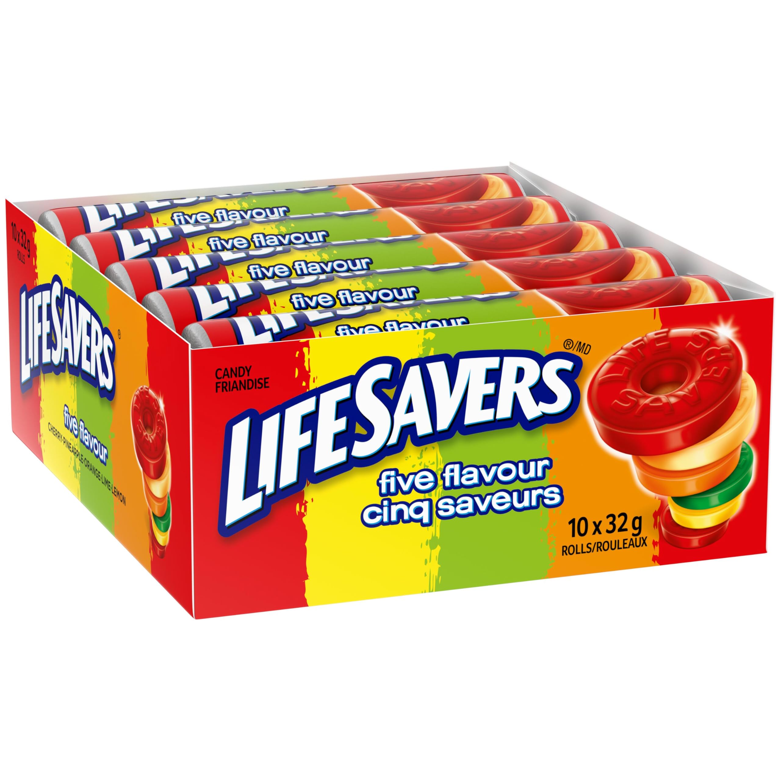 Life Savers Five Flavour Roll, 32gm, 20 Count, Red : Amazon.ca
