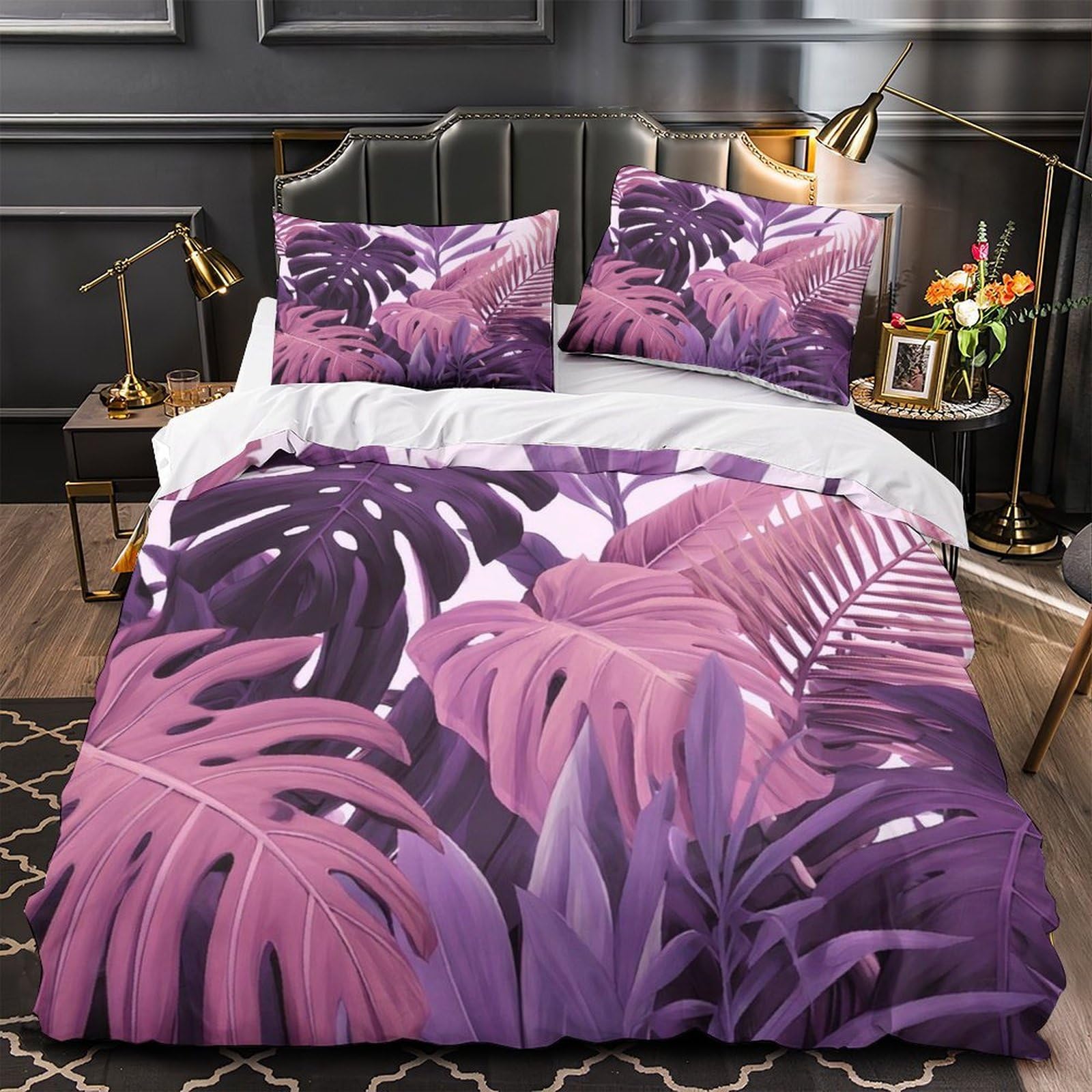 Parure de lit microfibre hypoallergique avec fermeture éclair respirante
