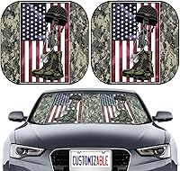 Vista 27 de Maizi - Parasoles delanteros para auto de 2 piezas, ajuste universal para parabrisas delanteros que se adaptan a la mayoría de los cupés, sedanes