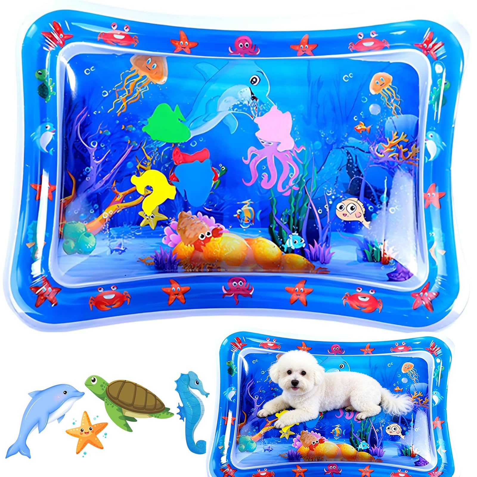 Tummy Time Water Mat, Dual Use Cooling and Warmth Retention Water Mat