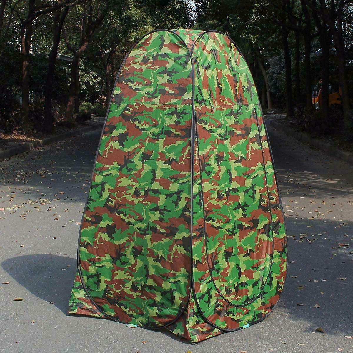 HYU Tienda de campaña baño, WC, Ducha, Vestuario Impermeable Camping, Acampada, Playa, desplegable automatica Pop Up Camuflaje