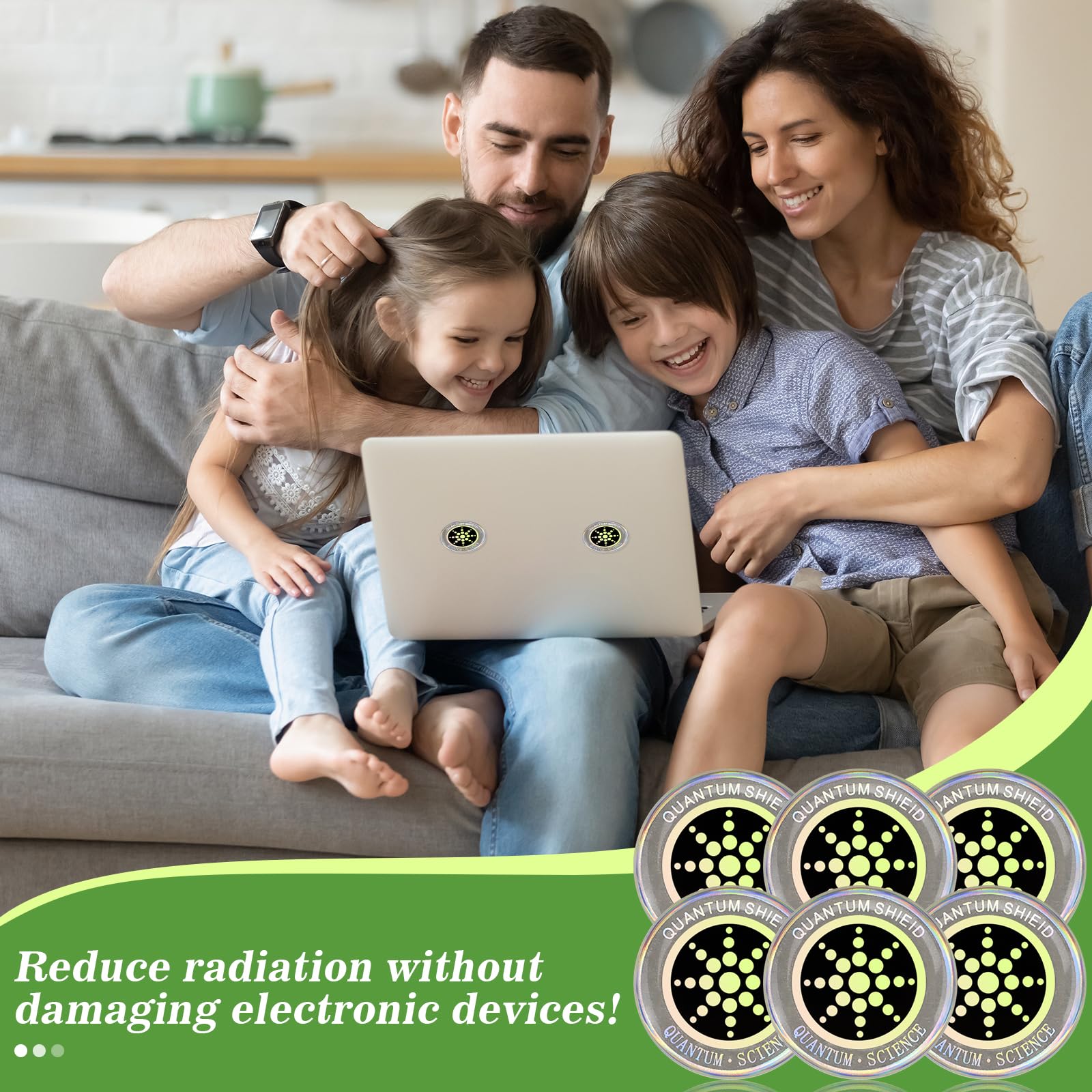 6 Pezzi Adesivi Anti Radiazioni Protezione Dalle Radiazioni Anti Onde Elettromagnetiche per Telefoni Cellulari Computer Laptop Forni a Microonde Dispositivi Elettronici
