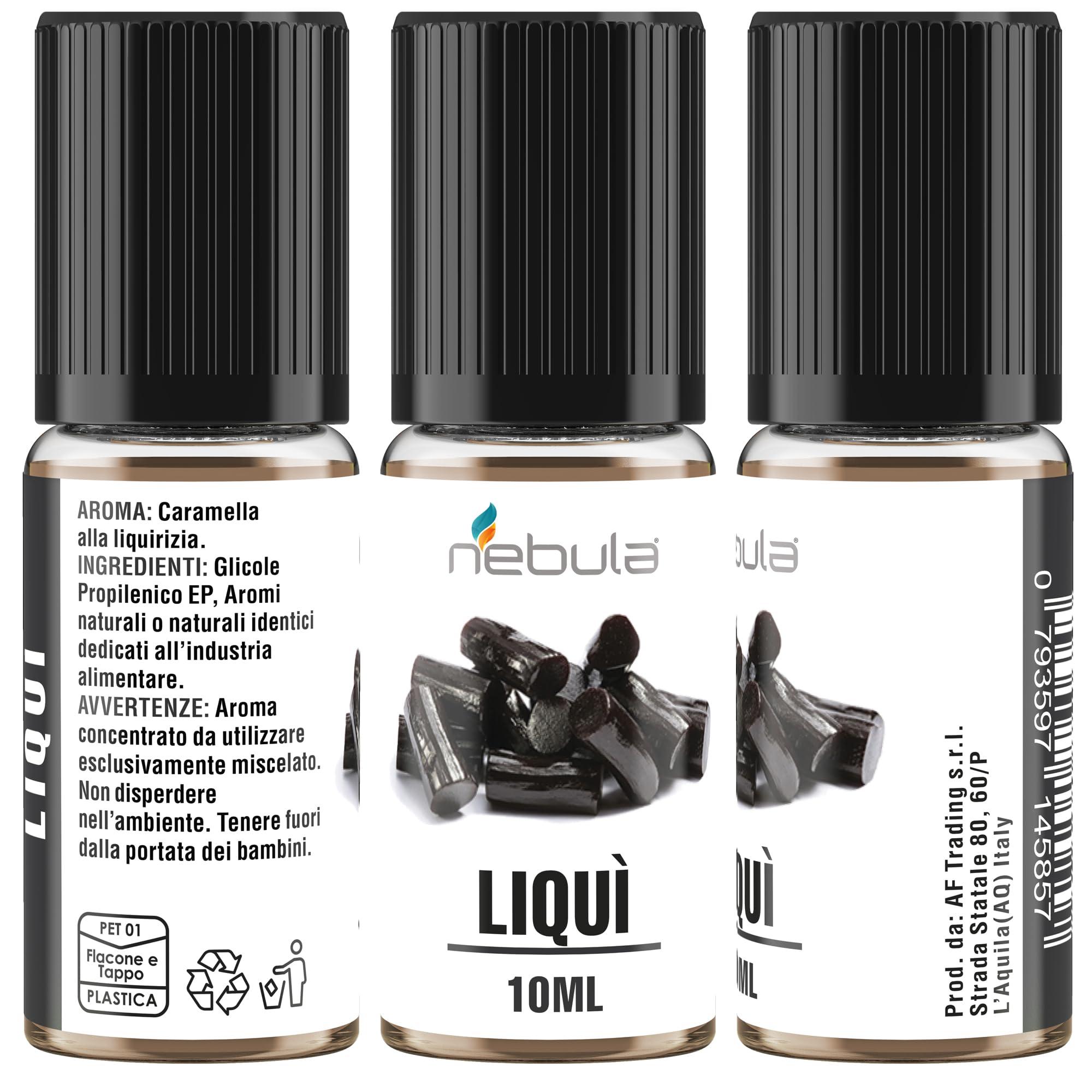 NEBULA | LIQUÌ 10mil Aroma Alimentare da Diluire - Gusto Caramella alla Liquirizia | Qualità MADE IN ITALY