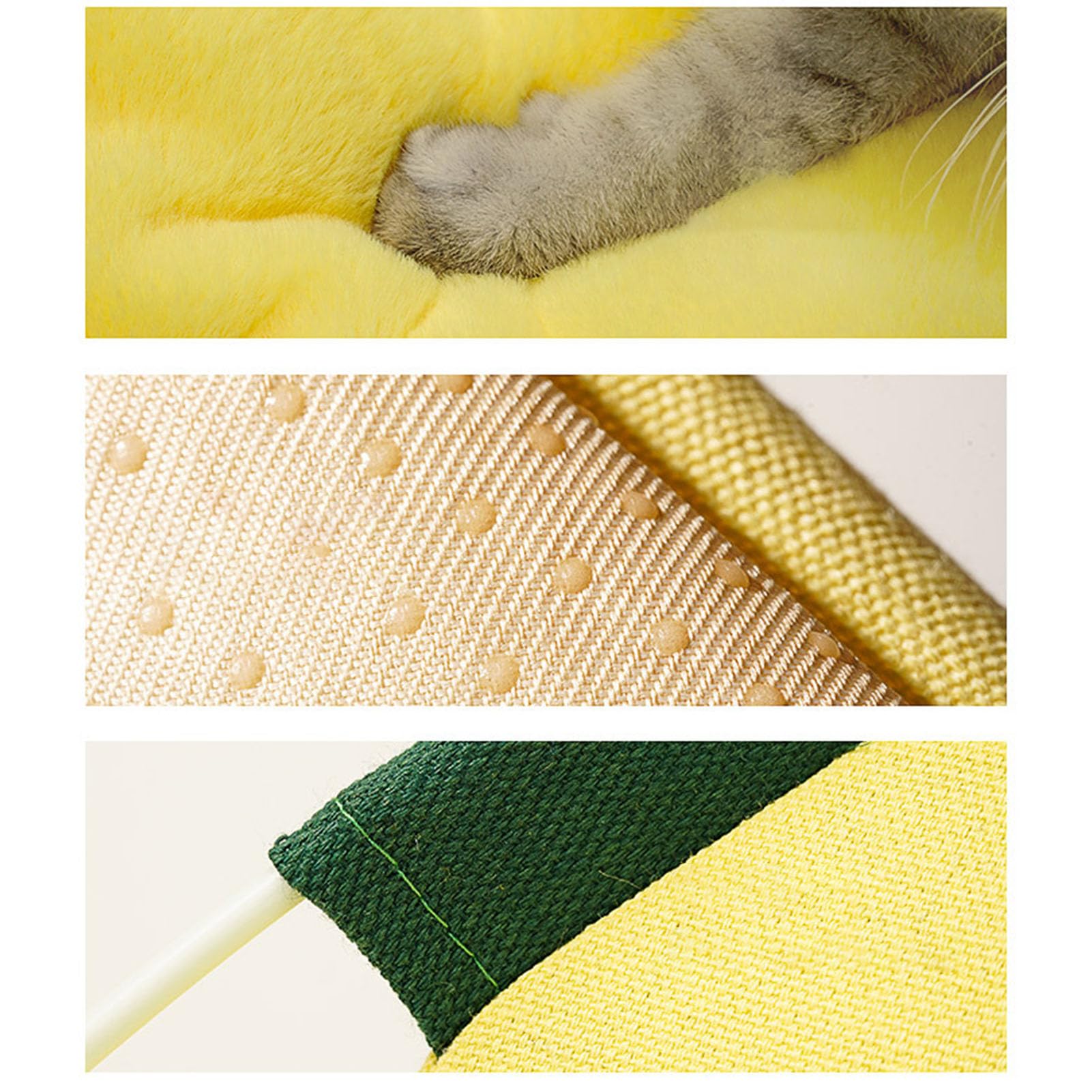Lit pour Chat Lit pour Chaton Tente pour Chat, Lit pour Animal de Compagnie Triangle Igloo Confortable et Pliable, Maison de Grotte pour Chat en Forme d'ananas avec Coussin Amovible
