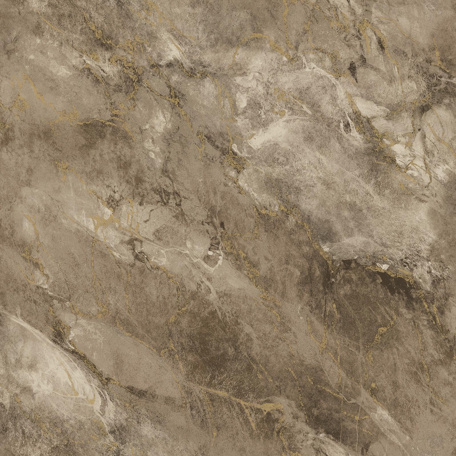 Marble Effect Wallpaper Gold Chocolate Brown Metallic Detail Feature Wall