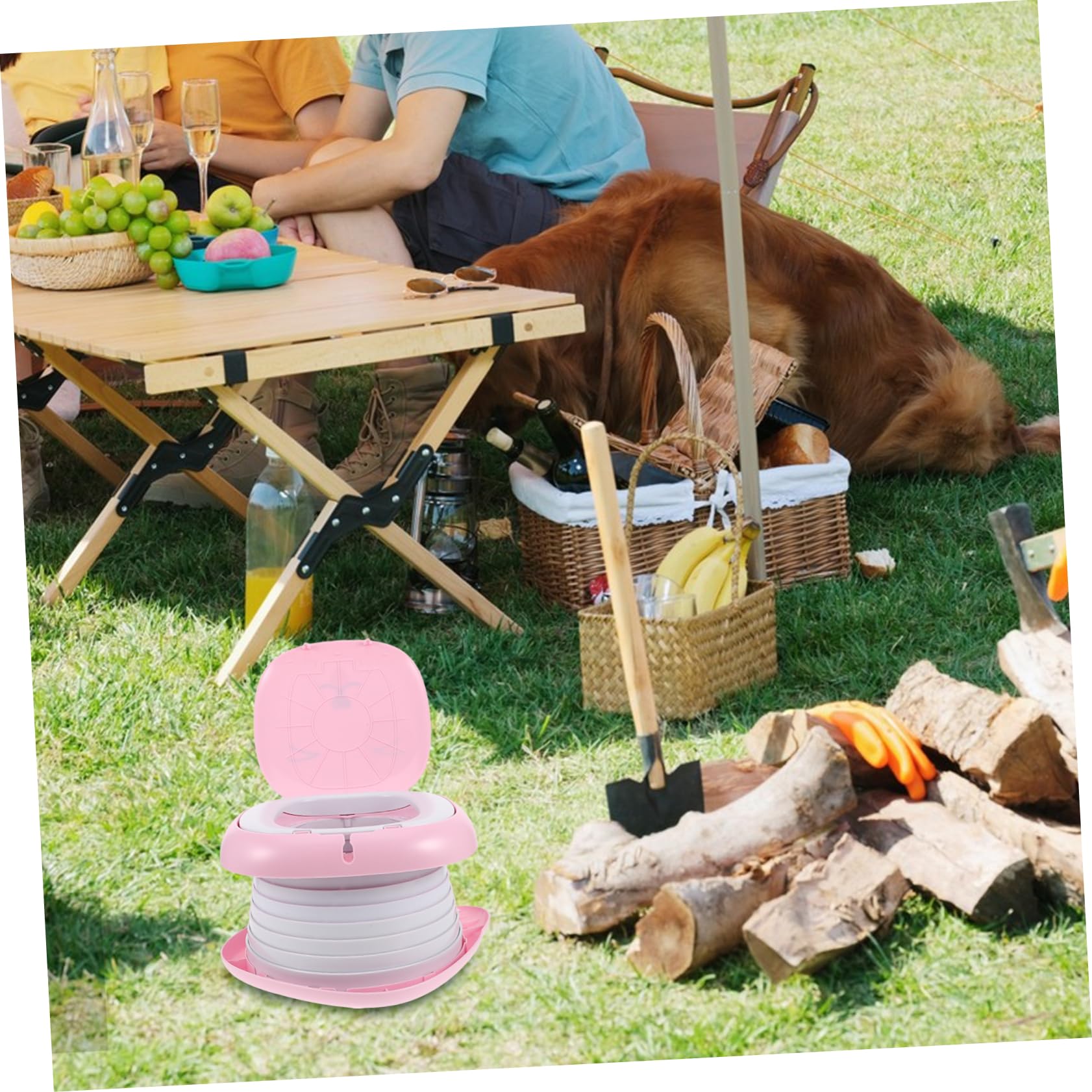 TOYANDONA Asiento de Inodoro Plegable Portátil para y Camping Entrenamiento de Inodoro Exteriores y de Transportar