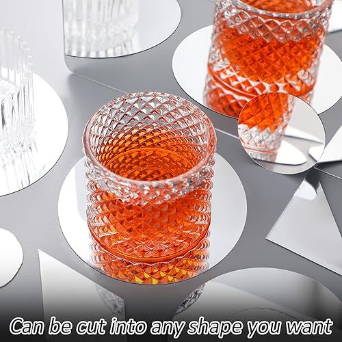 Vista 13 de BBTO - Paquete de 10 láminas de espejos autoadheribles, espejos de pared