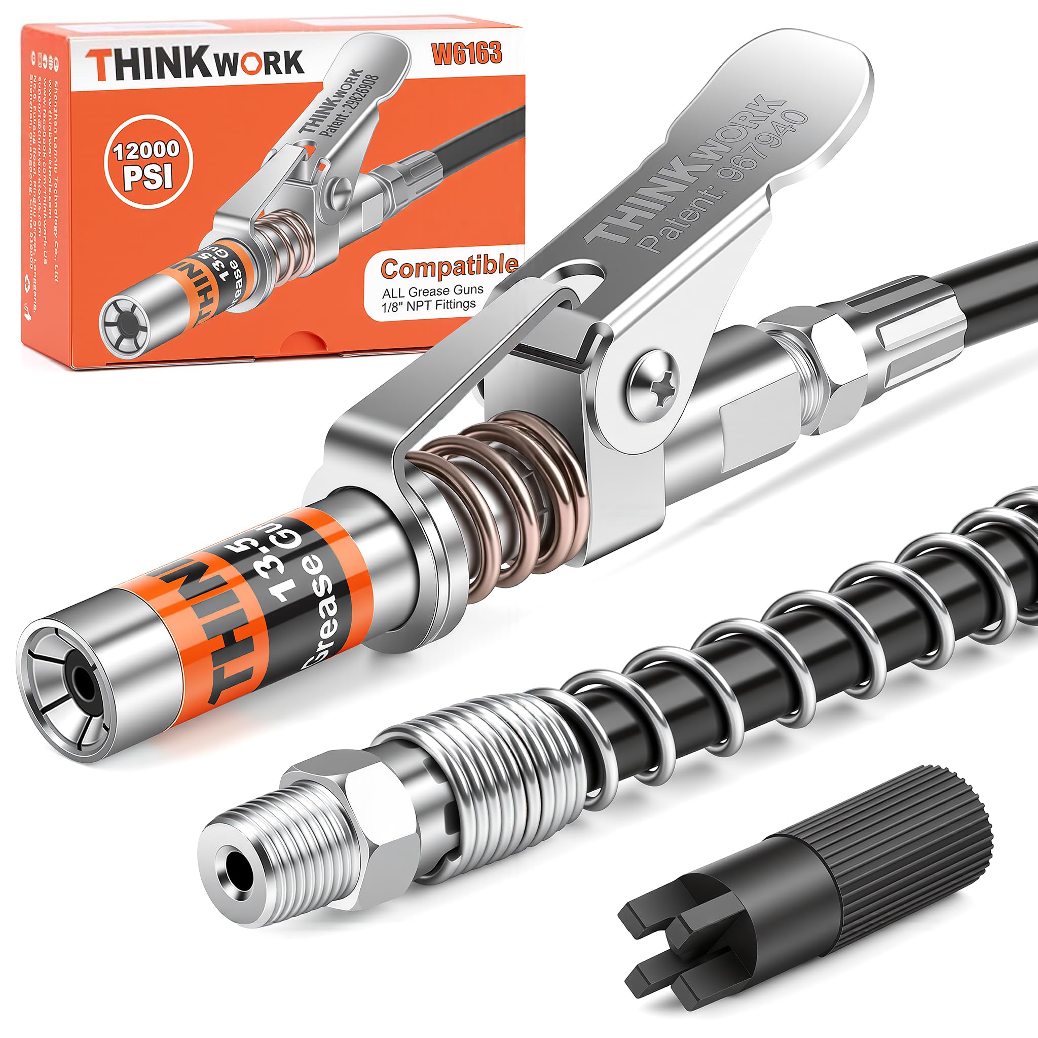 Amazon.com: Grease Gun Coupler, Strong Lock on Greases Gun
