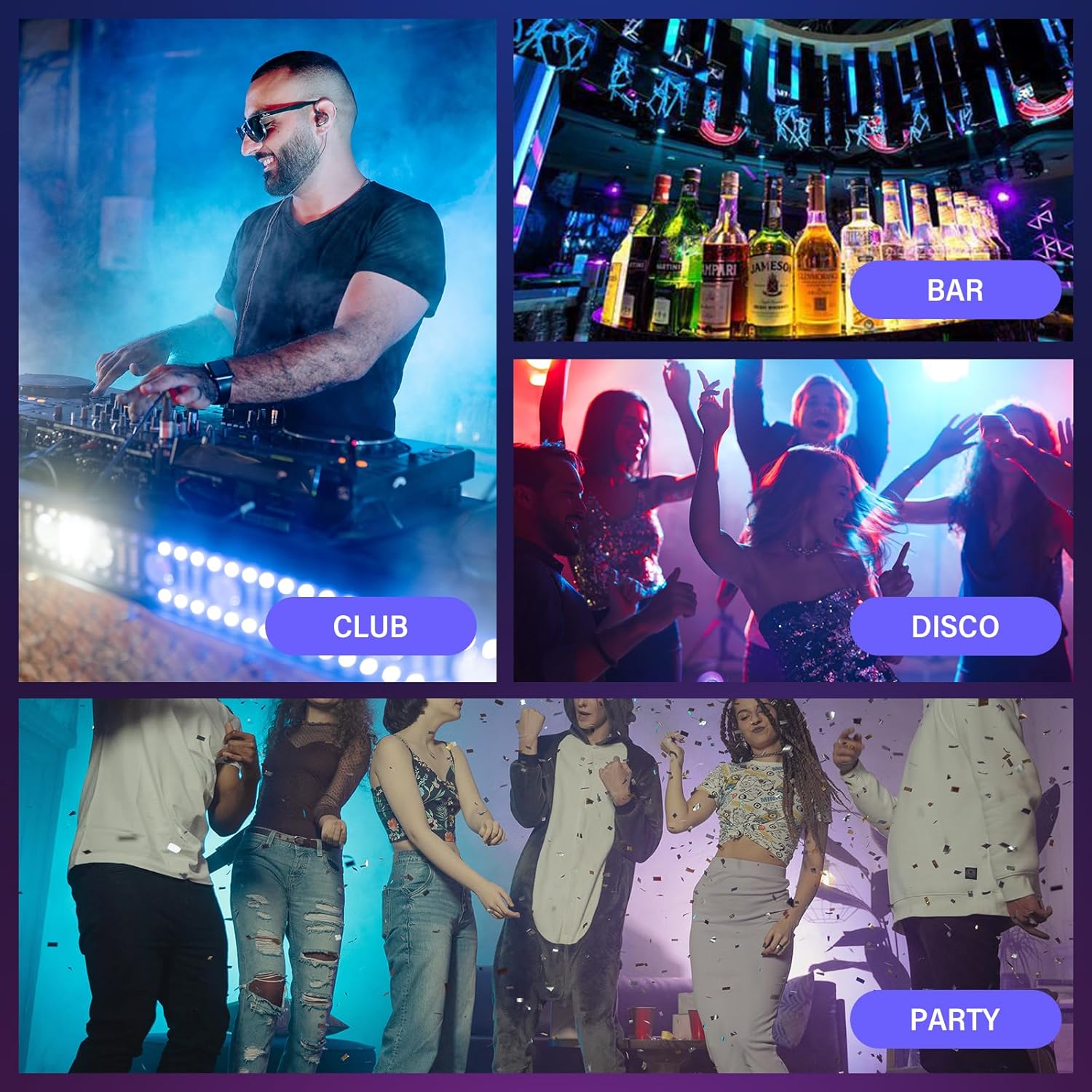 AMY COULEE Mens Metallic Shorts 5" Shiny Holographic Disco Shorts Outfit Sparkly Rave Hot Drawstring Shorts - Image 7