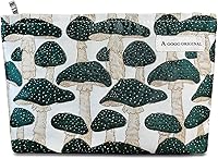 Vista 44 de STARDW Bolsas de cosméticos de flores para mujeres y niñas, bolsa de maquillaje de viaje, bolsa de maquillaje de lona de gran capacidad, bolsa