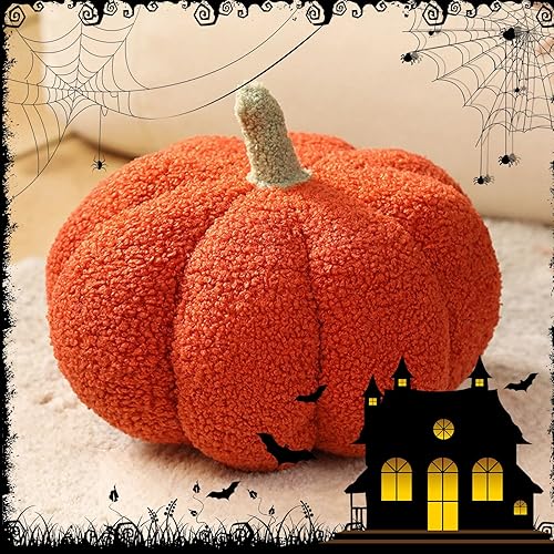 Almohada de calabaza, almohadas de calabaza de Halloween, almohada de calabaza 3D, almohada de calabaza para Halloween, fiesta de Acción de Gracias,