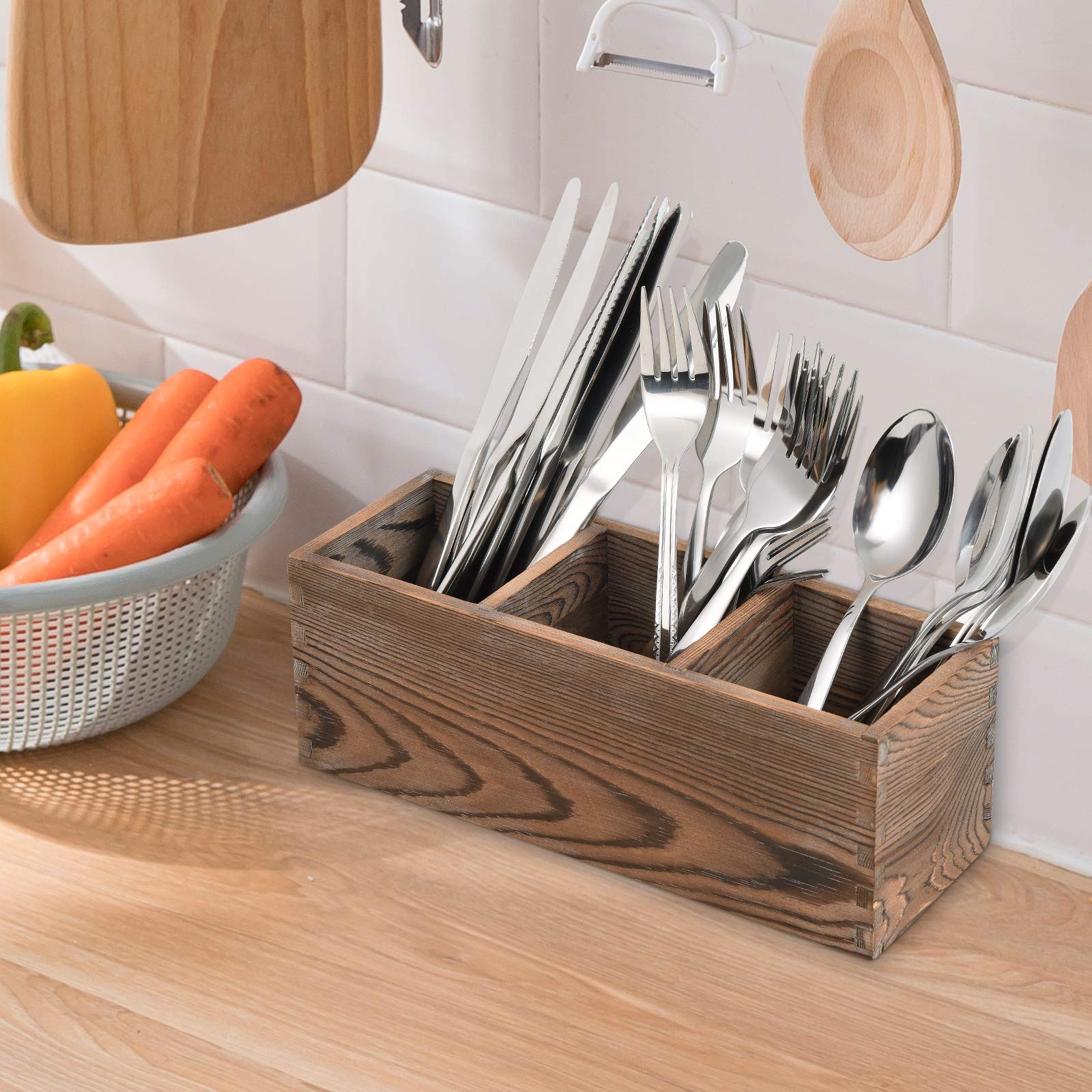 Livorini Schubladen-Organizer, 3 Fächer – 40,6 X 33,7 Cm, Rutschfeste Unterseite, Küche & Büro