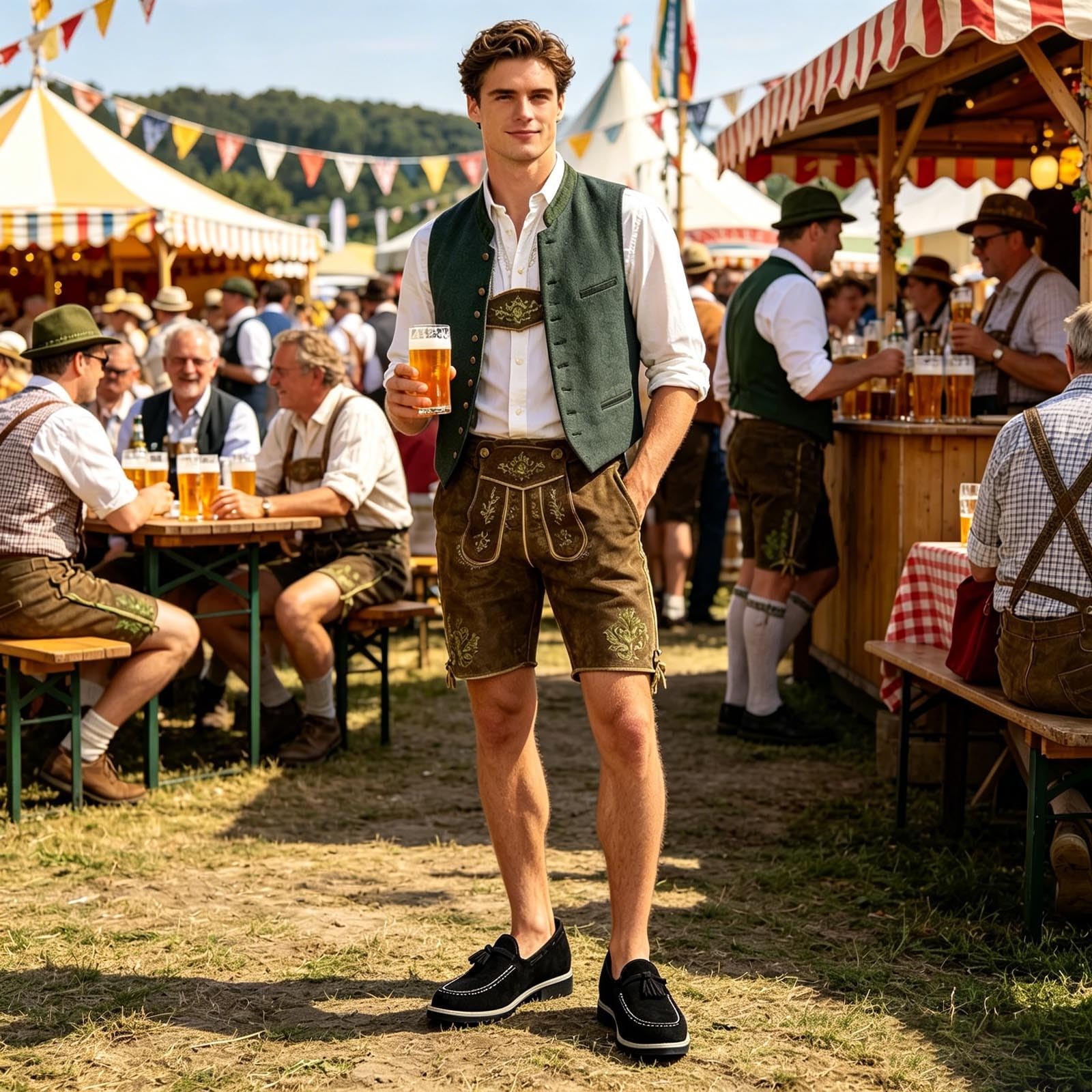 Loafer Herren Wildleder Klassisch Flache Traditionelles Freizeitschuhe