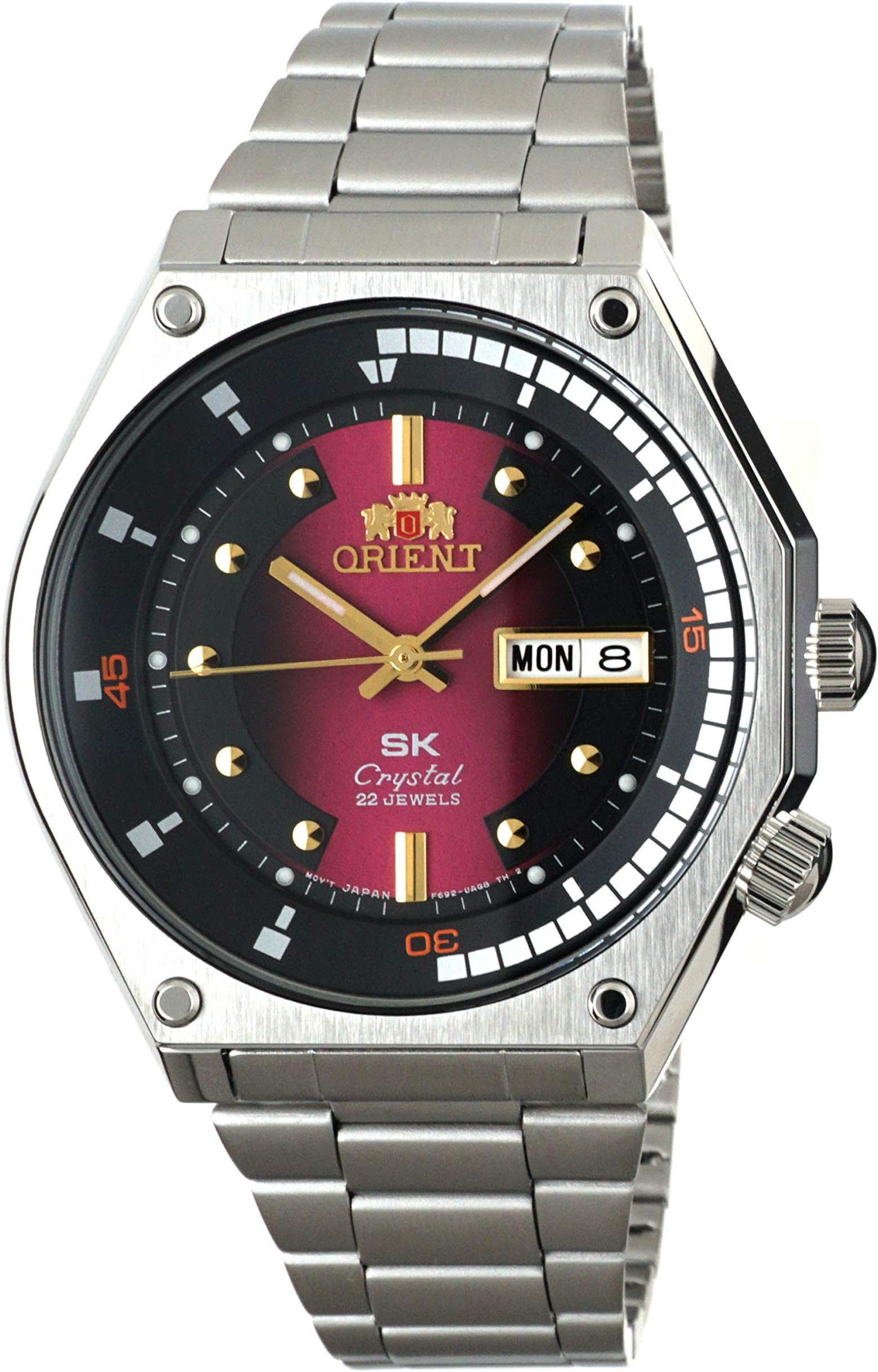 ORIENT Sports SK Retro 70's Automatic Steel Watch with Red Dial RA-AA0B02R