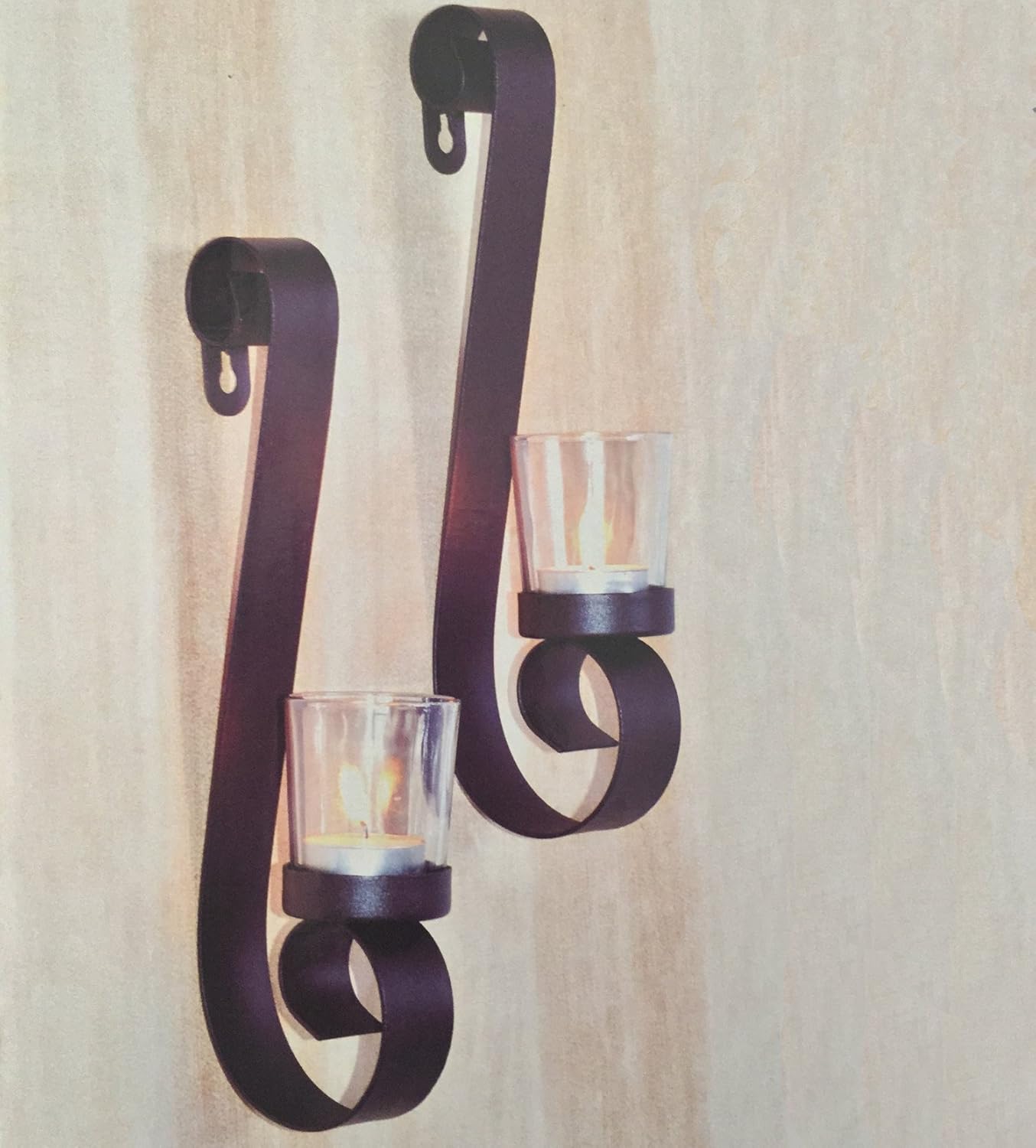 portacandele per set da parete da 2