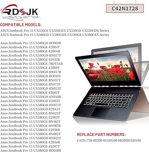 Miniatura 3 de C42N1728 Batería para portátil Asus Zenbook Pro 15 U5500 UX550GE UX550GEX UX550GD UX550GDX UX580G UX580GD UX580GDX UX580GE UX580GEX UX550GDDDX X-1C