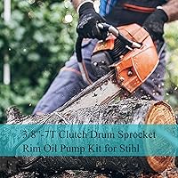 Vista 4 de Kit de bomba de aceite de rueda dentada de tambor de embrague de 3/8"-7T para Stihl 044 046 MS341 MS361 MS362 MS362C MS380 MS381 MS440 MS441 MS460