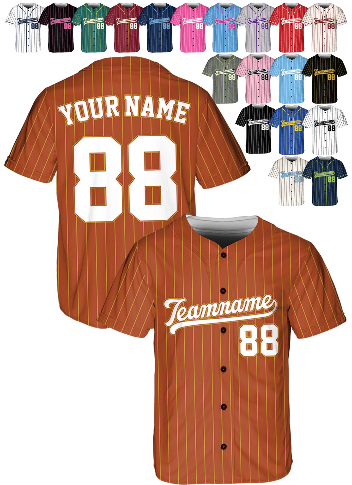 Custom Baseball Jerseys - Personalized Baseball Shirts for Men, Women, Boys, and Girls - Add Your Name, Number, Logo