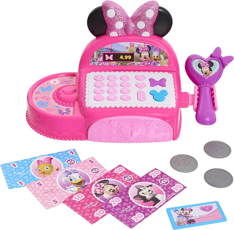 Caja registradora Bowtique de Minnie Mouse de Disney Junior, juguetes para niños a partir de 3 años por Just Play