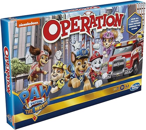 Miniatura 1 de Juego de operación Paw Patrol The Movie Edition - Juego de mesa para niños de 6 años en adelante juego de Nickelodeon Paw Patrol para 1 o más