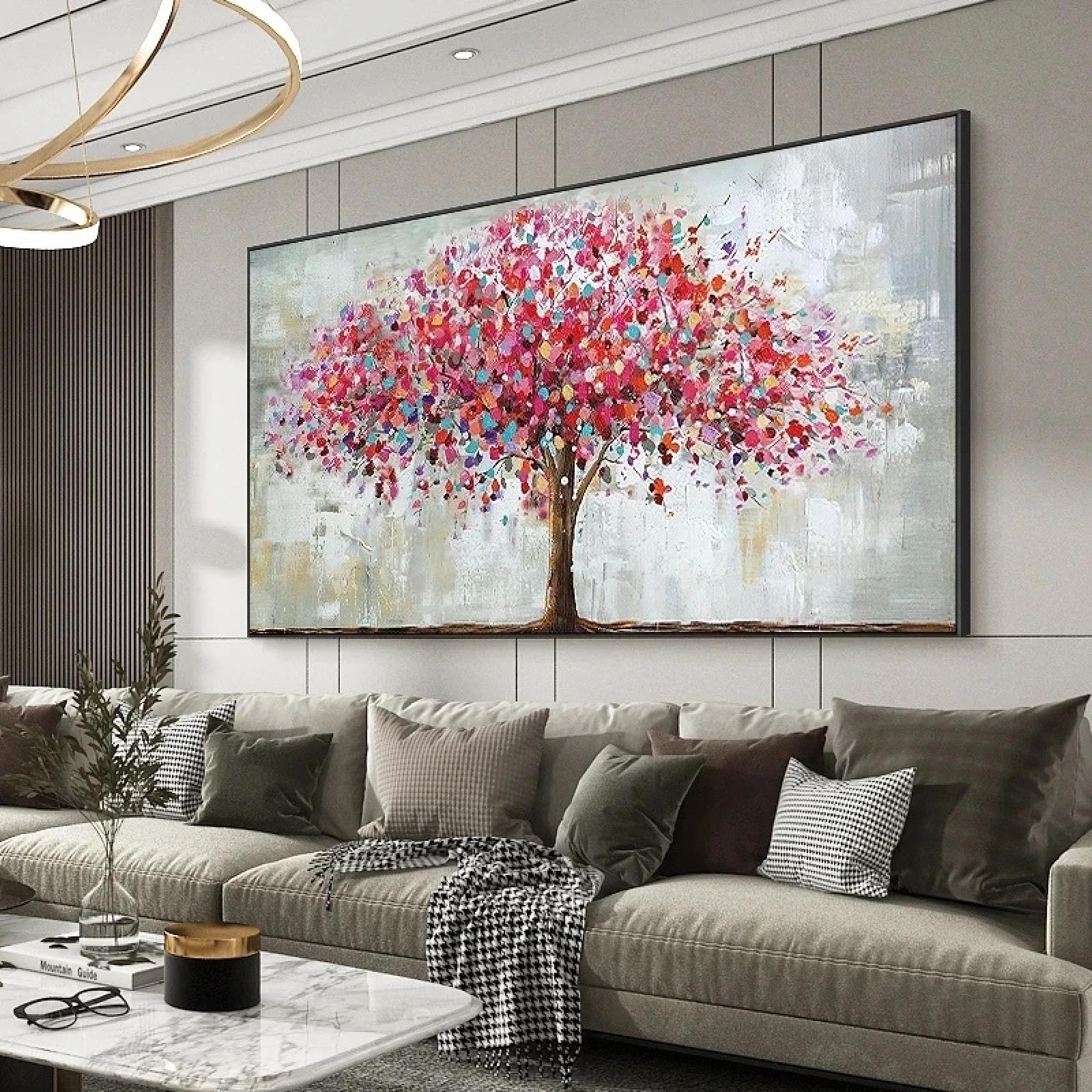 Tableau Arbre de Vie Cadre Interne Solution Mur Vide 40x80cm - 8