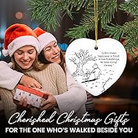 Vista 2 de Regalos de Amigos de Navidad para Mujeres - Adornos de Navidad de Cerámica 2025 para Decoraciones de Árbol - Regalos de Cumpleaños para Mujeres