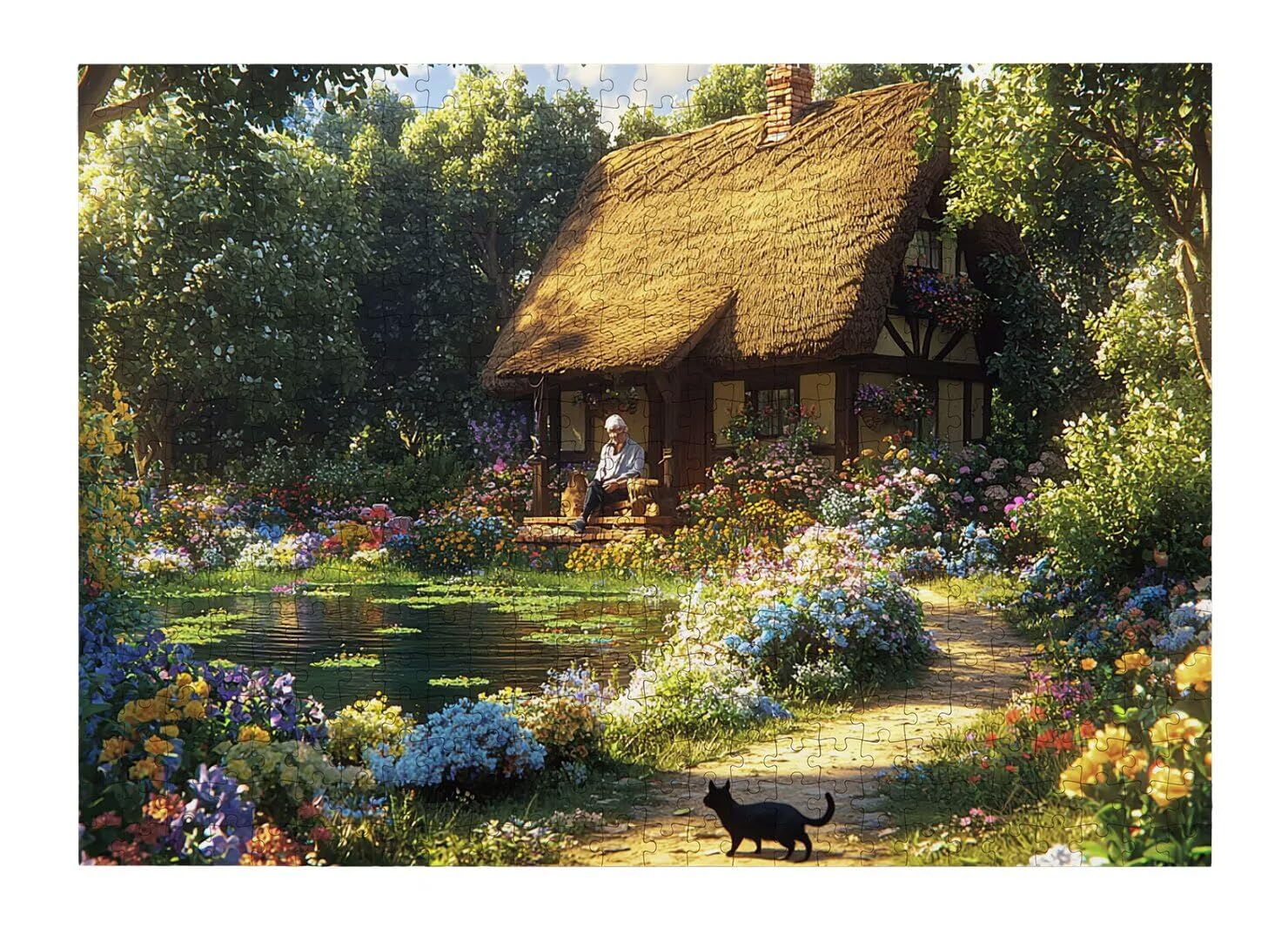 Puzzle 1000 Pezzi, Puzzle Giardino per Adulti, 70x50cm, Compact Box -4714