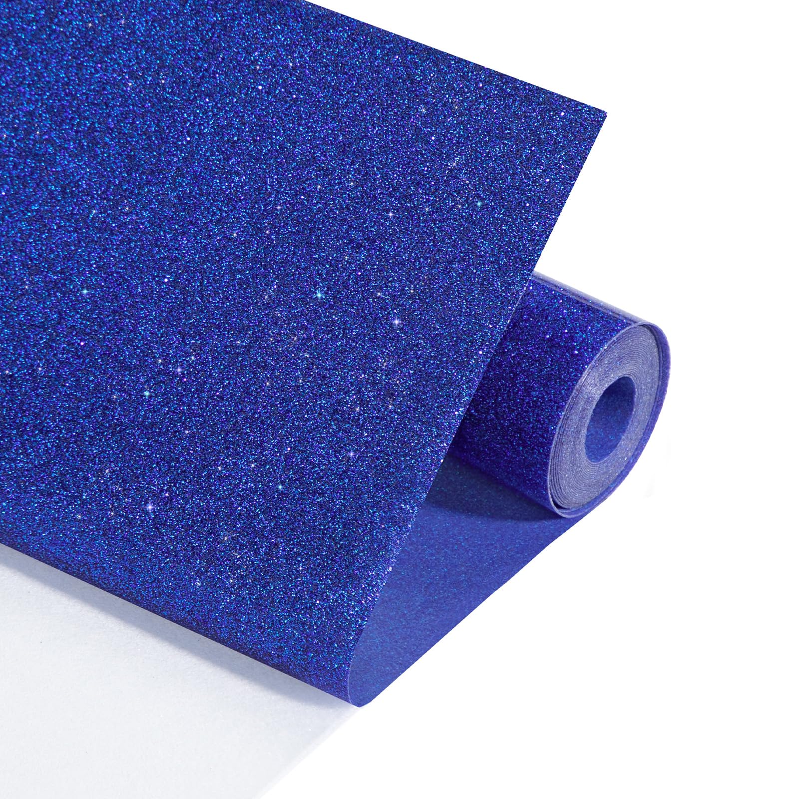 HTVRONT Glitter HTV, 12" x 10ft Royal Blue Glitter HTV Heat Transfer Vinyl