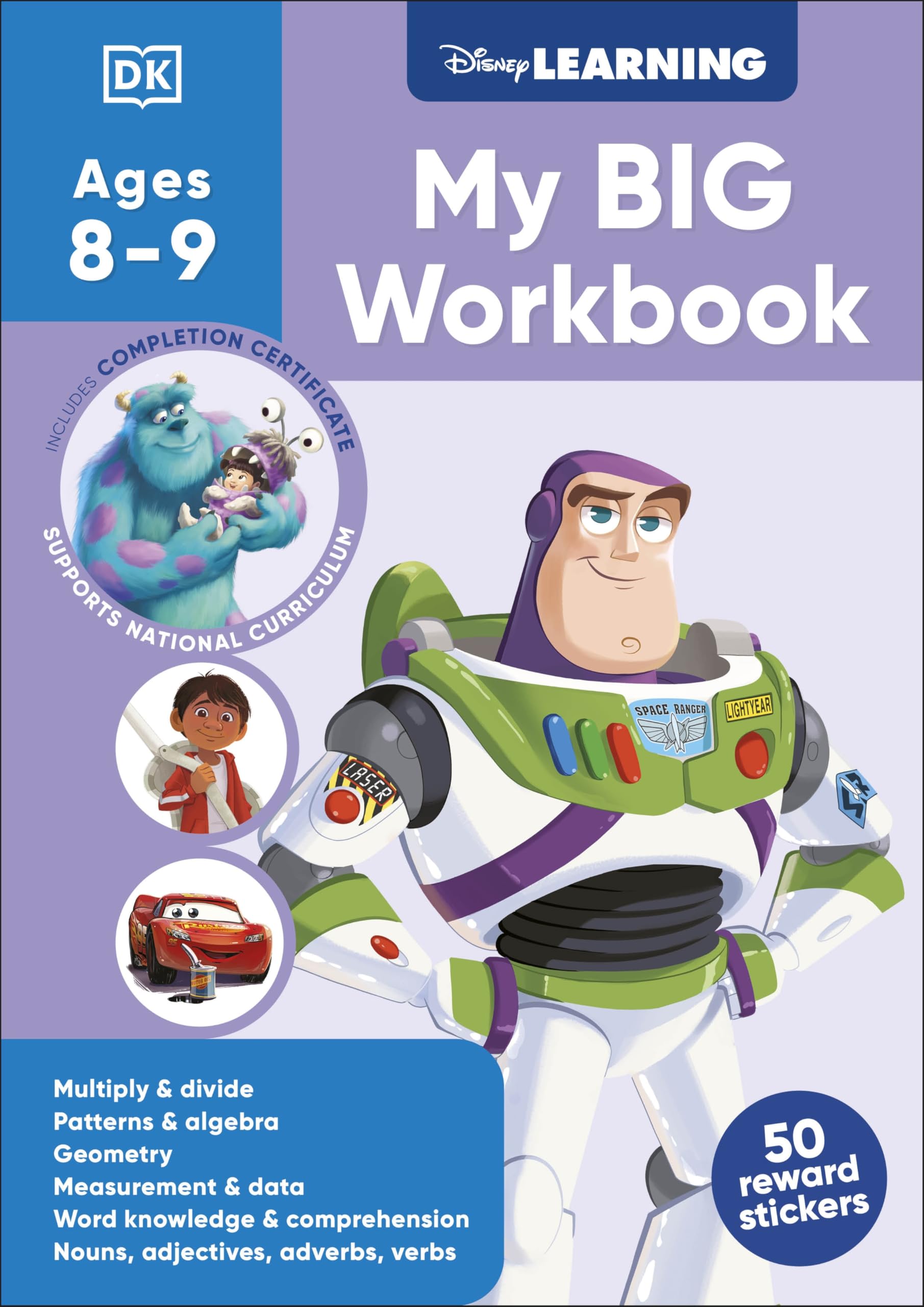Disney Learning Big Workbook Ages 8-9 (Year 4): KS2 Maths & English Workbook for Kids, Aligned with National Curriculum