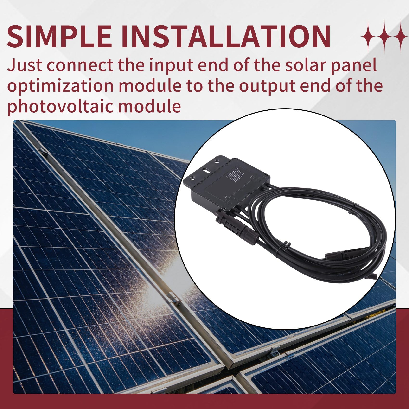 Ottimizzatore di Potenza MPPT da 600 W per Impianti Fotovoltaici Ottimizzatore Solare per Impianti Fotovoltaici da 600 W con Funzione PV