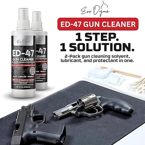 Miniatura 3 de Evo Dyne Paquete de 2 limpiador de pistolas en aerosol (8 onzas por botella), fabricado en Estados Unidos, lubricante y limpiador de pistolas todo