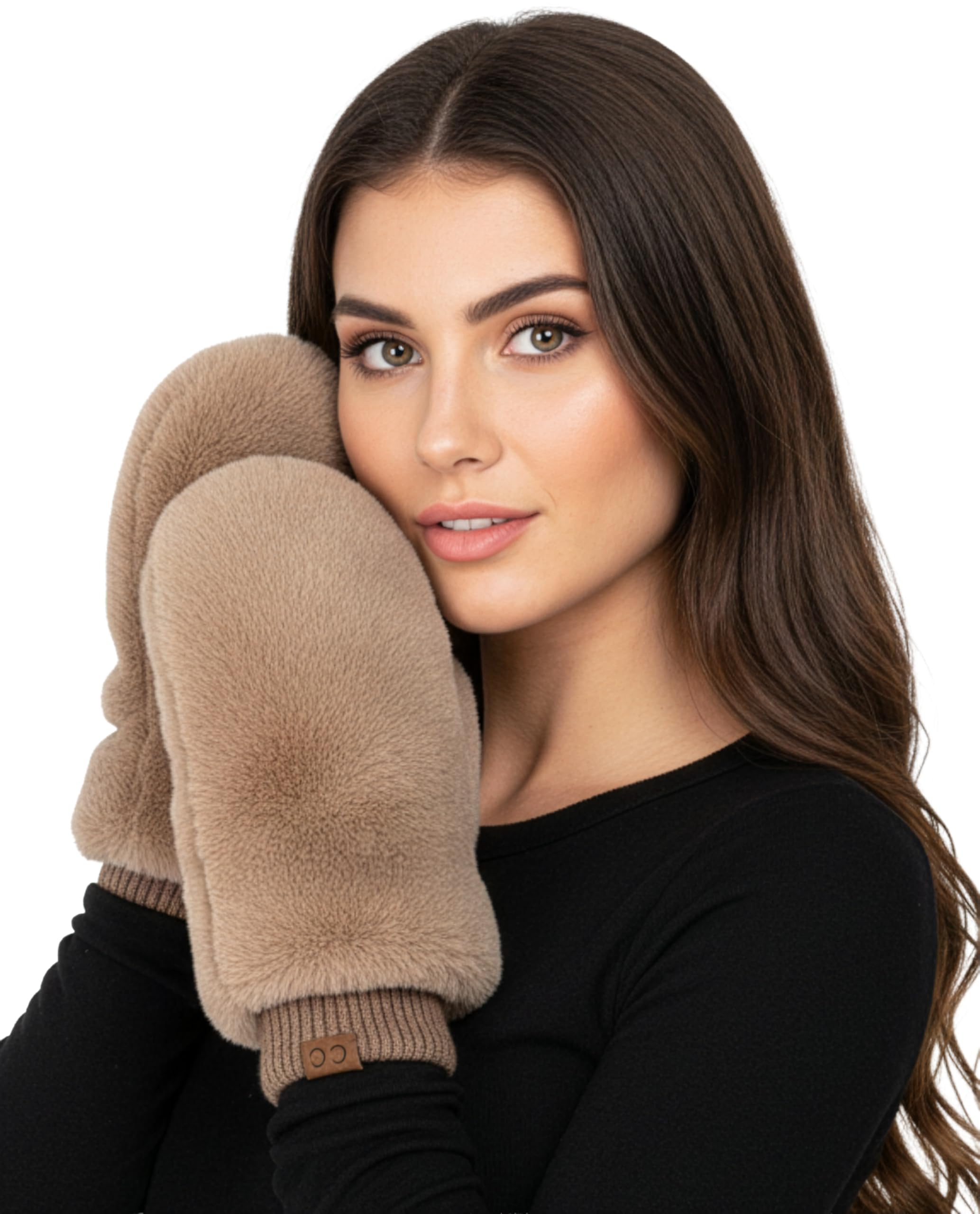Funky Junque Faux Fur Flip Mittens
