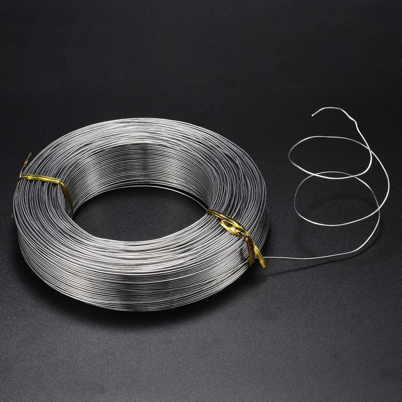 Filo in alluminio per lavori artigianali, 0,5-6 mm, per la creazione di gioielli e braccialetti fai da te (4 mm circa 16 m)