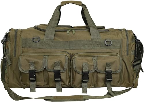 UNISTRENGH Bolsas de lona de viaje para deportes al aire libre para hombre, gran equipo táctico militar Molle, bolsa de hombro para montañismo,