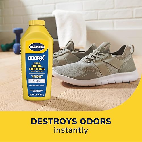 Miniatura 3 de Dr. Scholl's Odor-Fighting X Polvo para pies, amarillo, 6.25 onzas (paquete de 3)