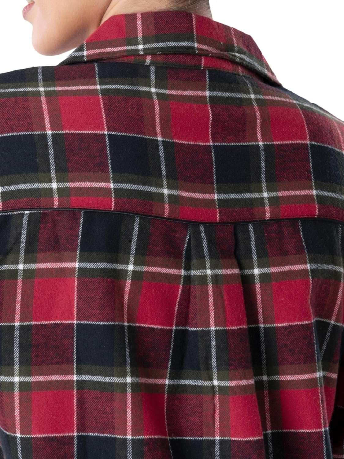 Wrangler womens Long Sleeve Flannel Top and Pant Pajama Set - Image 5