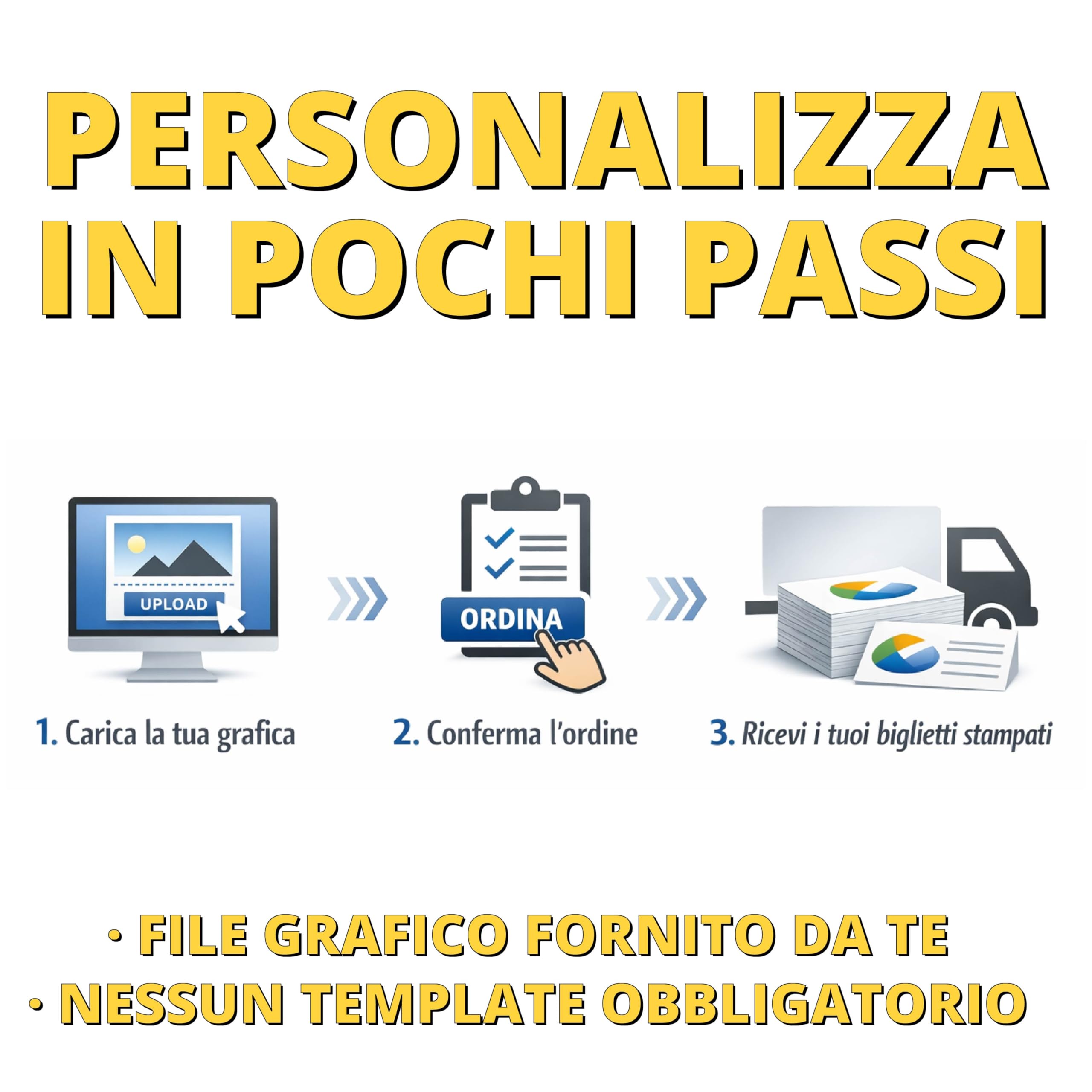 Biglietti da Visita Personalizzati 100 pezzi 85x55 mm Fronte Retro Colori Carta Patinata Opaca