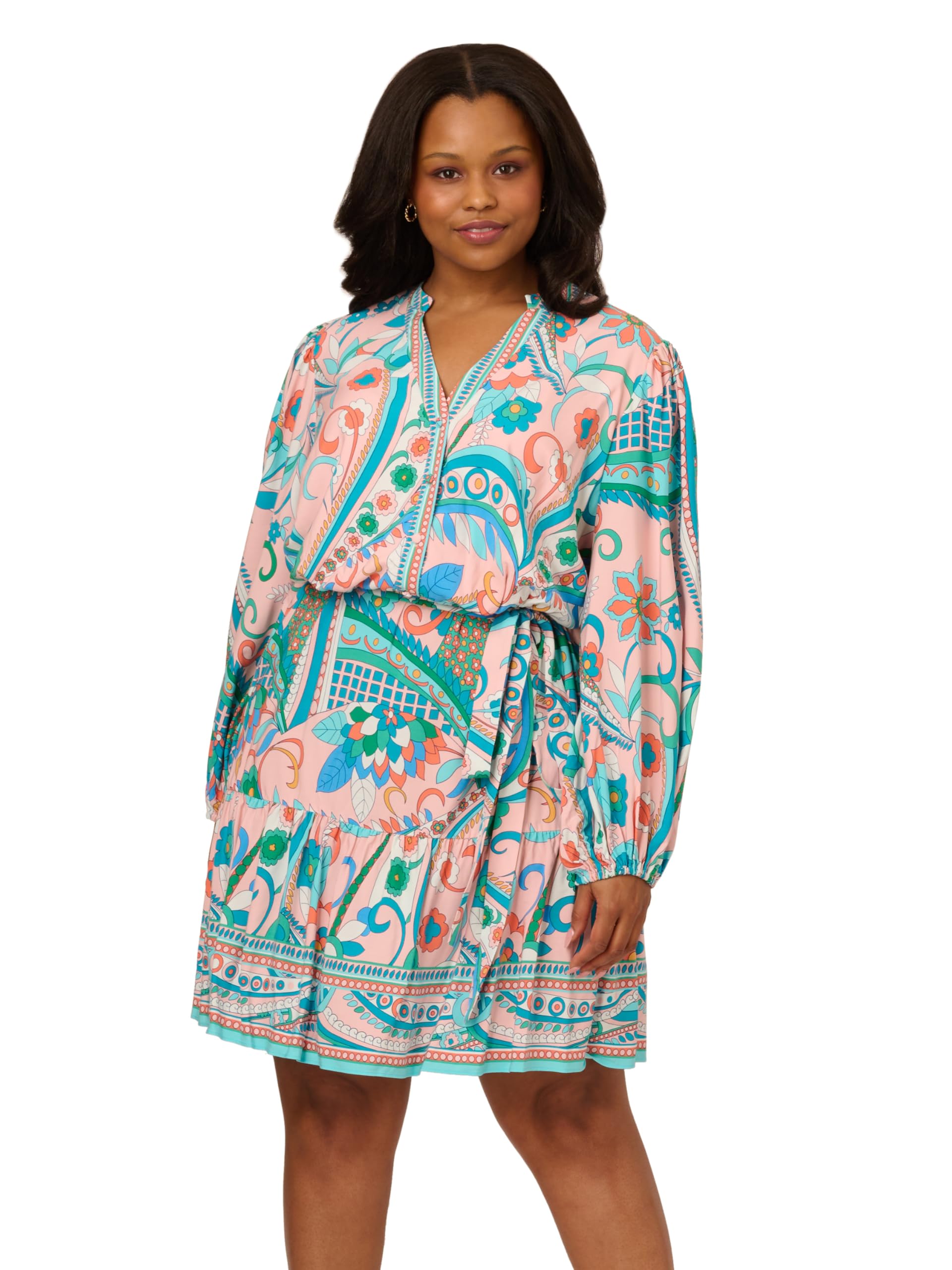 Adrianna Papell Printed Short Dress