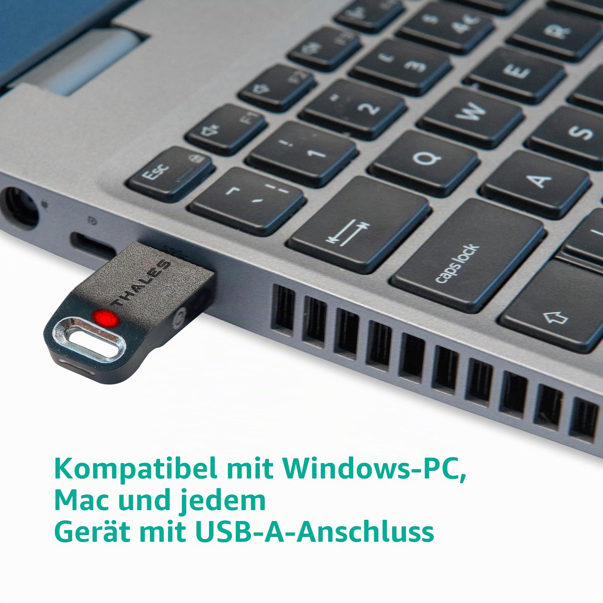 Thales SafeNet eToken Fusion, FIDO2-zertifizierter Sicherheitsschlüssel, USB-A, für Digitale Zertifikate oder FIDO2-Authentifizierung auf Web-Apps und Desktops