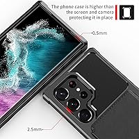 Vista 4 de Funda para Samsung Galaxy S23 Ultra con Portarjetas, Compatible con Soporte Magnético para Automóvil, Resistente a los Golpes de Servicio Pesado