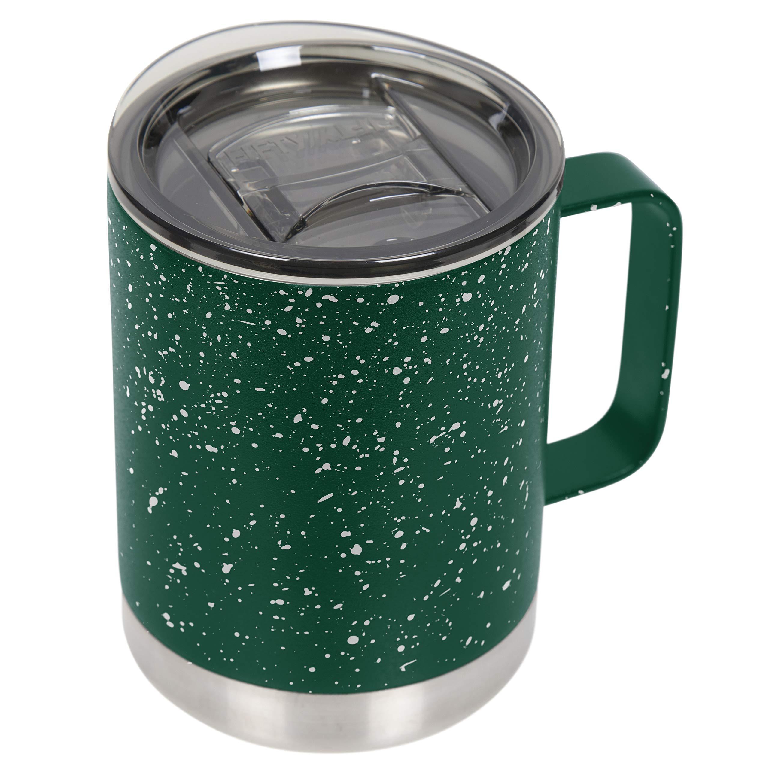 FIFTY/FIFTY 12oz - Green Speckled Camp Mug with Slide Lid