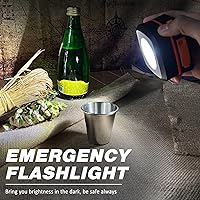 Vista 4 de DIBMS - Paquete de 2 linternas solares plegables para campamento, mini luces colgantes plegables USB recargables a prueba de agua para camping